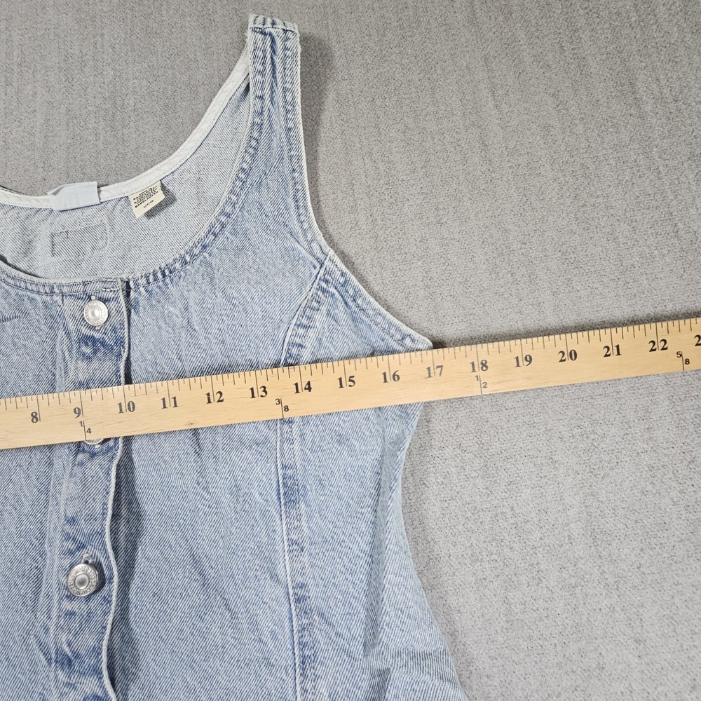 Levi's Womens‎ Light Blue Denim Dress Button Down Pockets Sleeveless Size Small - Picture 11 of 16